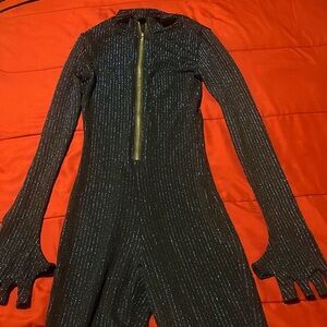 Shimmer Blue BodySuit ( Mesh ) Size: S Like New